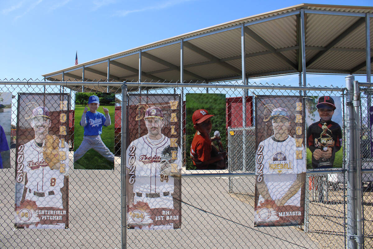 Senior banners were hung and accompanied by photos of the seniors as kids, made by Rachael and ...