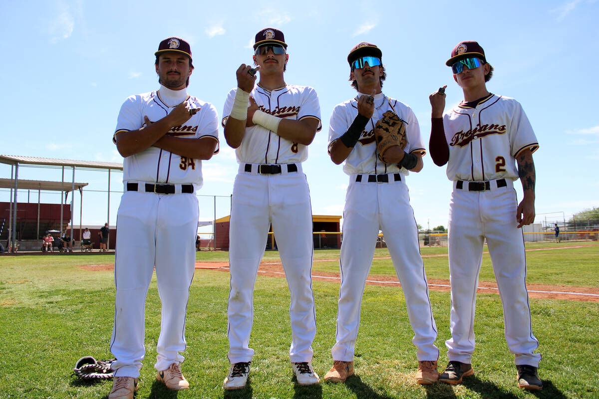 The original senior crew that was part of the state championship team in 2023 proudly displays ...