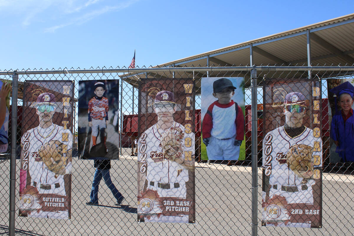 Senior banners were hung and accompanied by photos of the seniors as kids, made by Rachael and ...