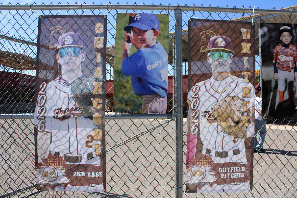 Senior banners were hung and accompanied by photos of the seniors as kids, made by Rachael and ...