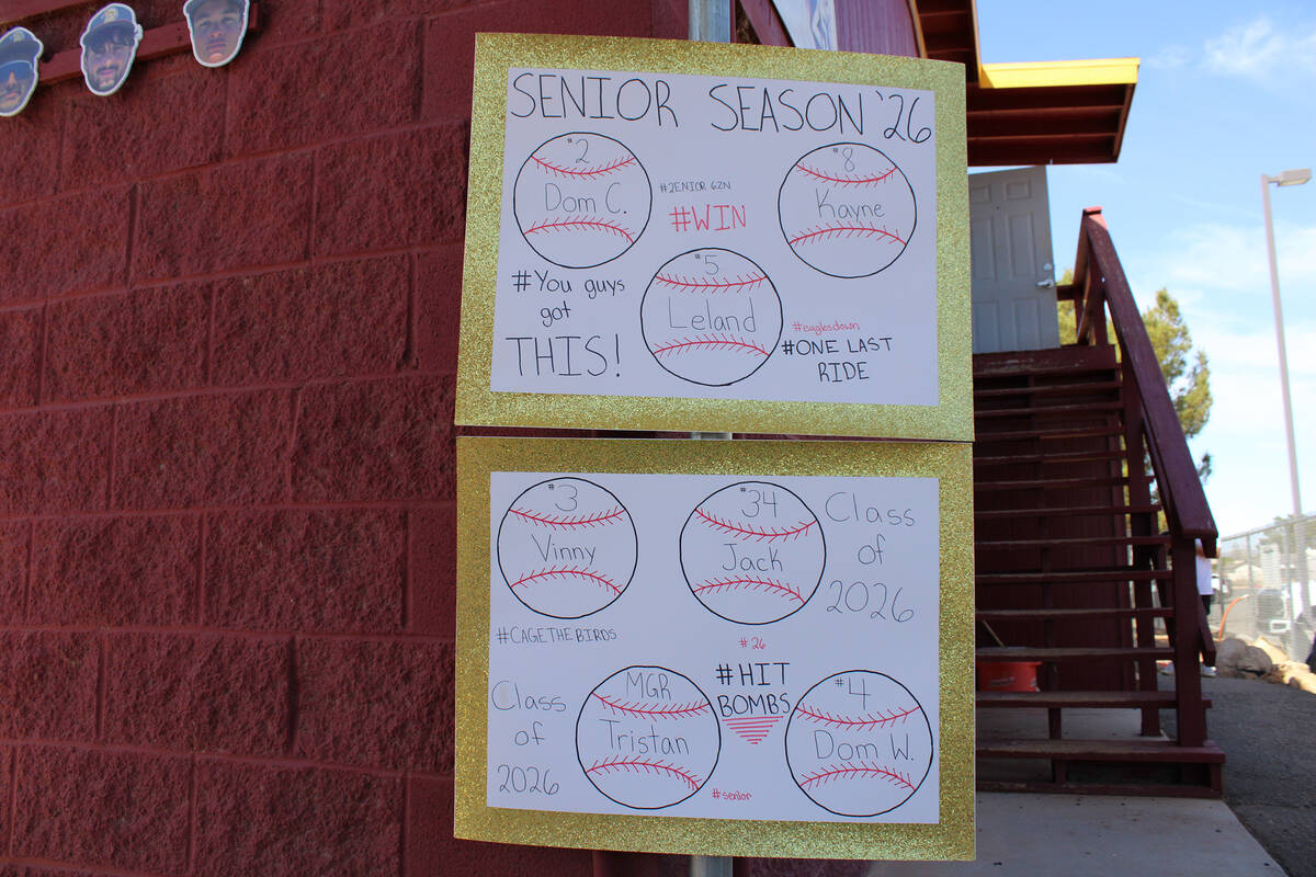 Custom-made signs were created for the boys to enjoy on their special day of honor. (Jacob Powe ...