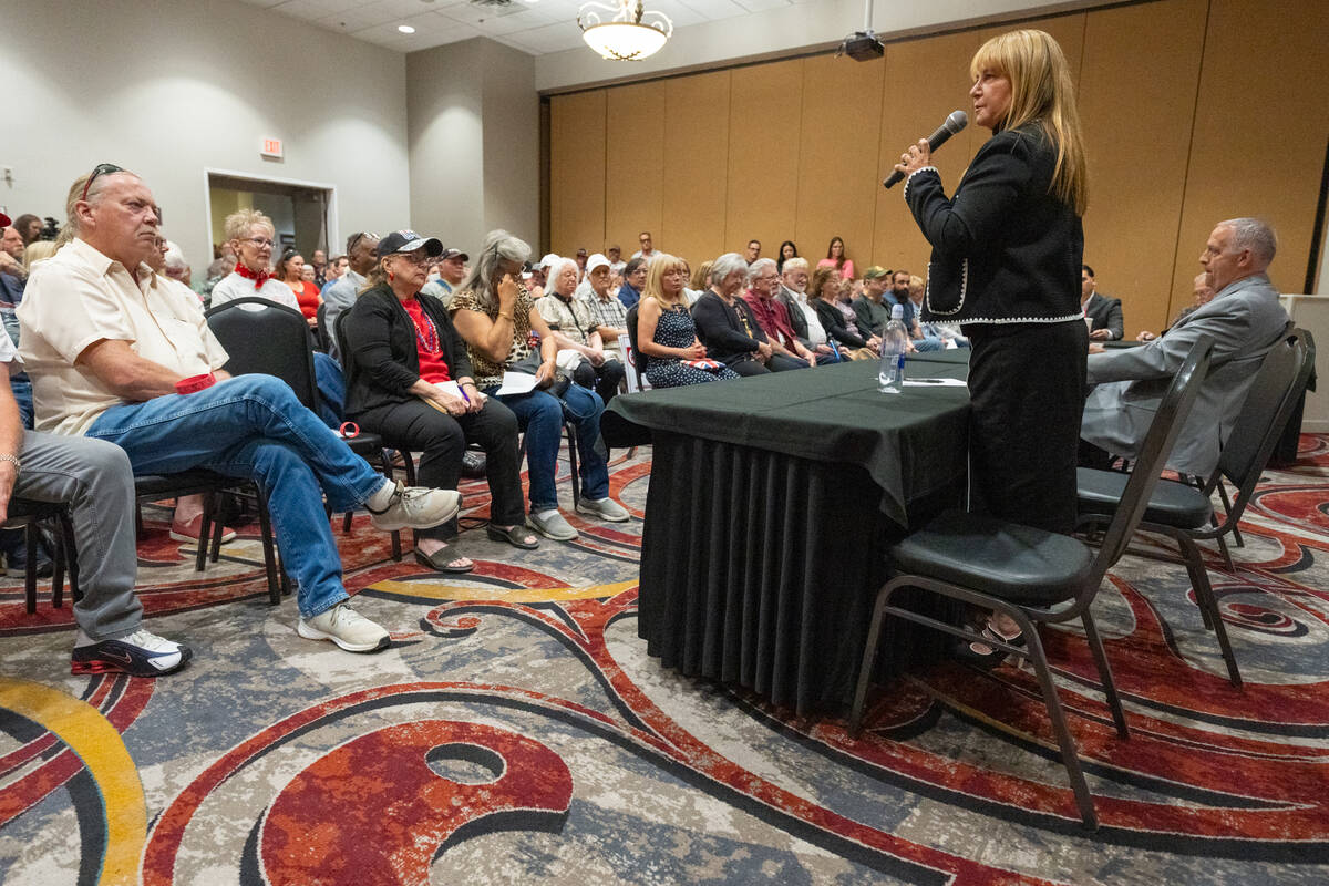 Republican challenger for Nye County district attorney Michelle Nelson and incumbent Republican ...