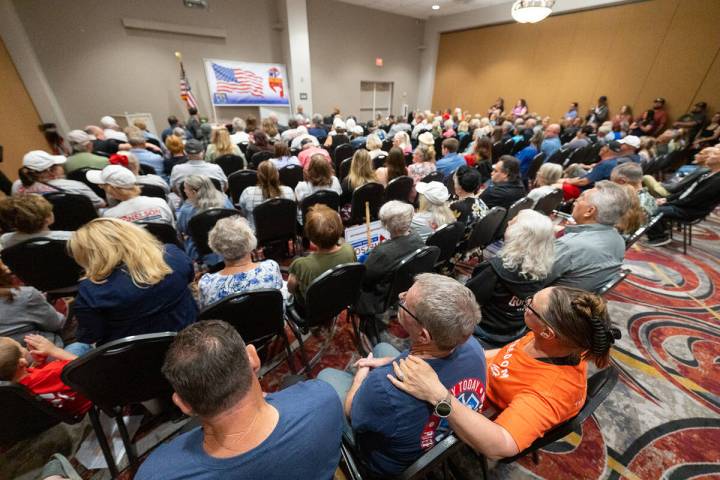 A large crowd of approximately 190 people attended the Nye County Republican Club’s first deb ...