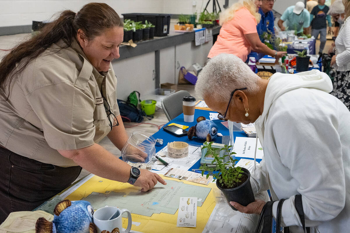 Representatives from Ash Meadows Wildlife Refuge spent Saturday, April 18 at the Earth/Arbor Da ...