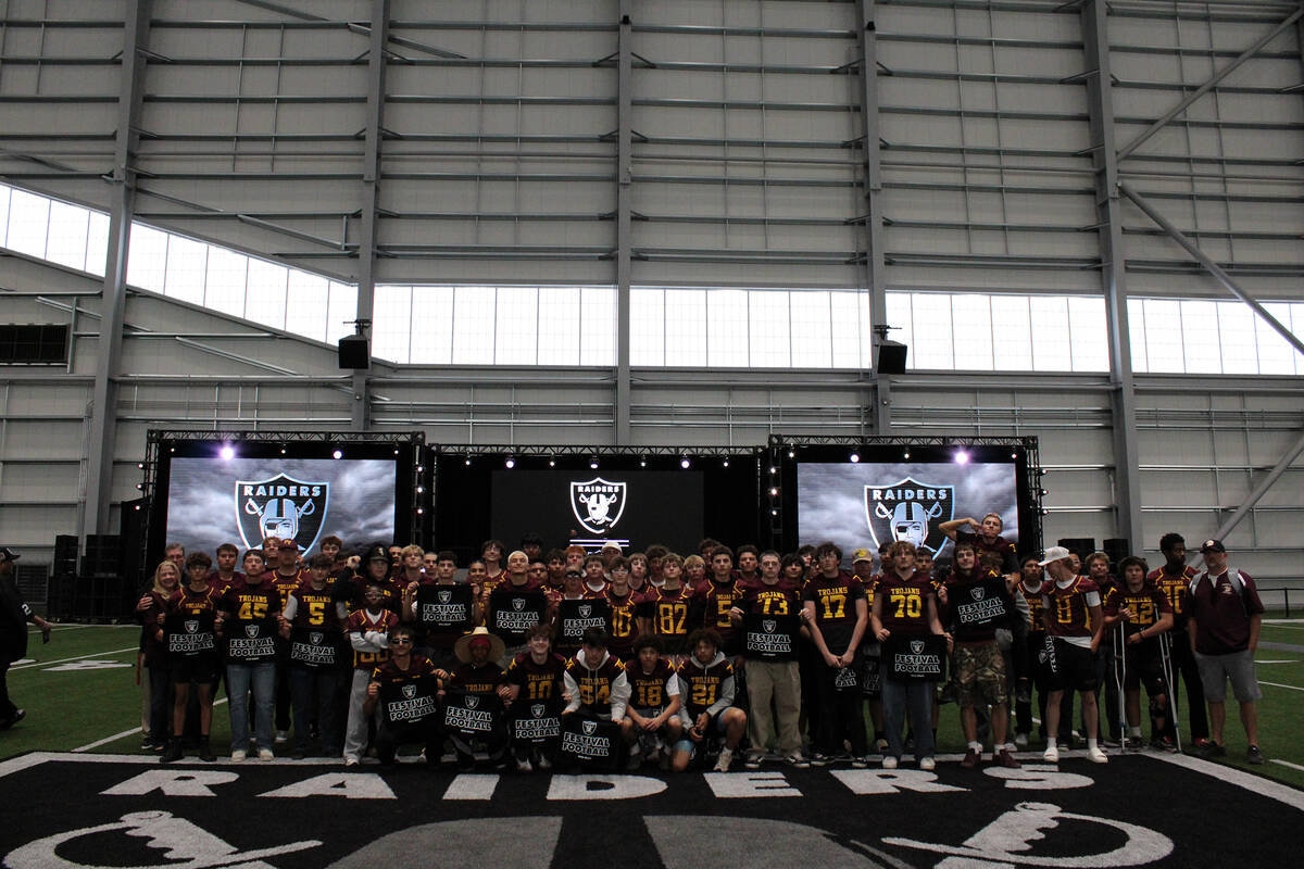 Pahrump Valley High School's Varsity and JV program take to the center of the Raiders training ...