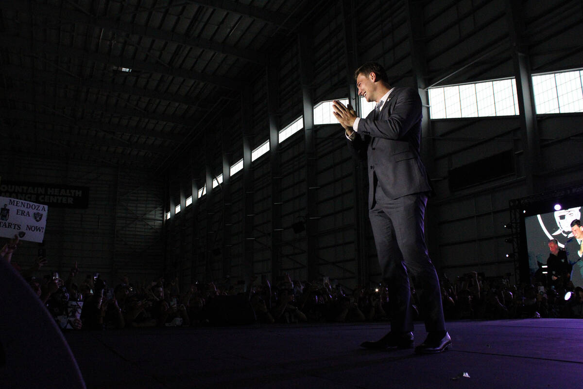 Fernando Mendoza makes his first public fan appearance while answering a few questions on stage ...