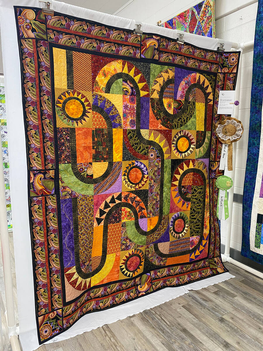 With a complex pattern and rich colors, this piece by Violet Touchton titled "Summer Road Trip ...