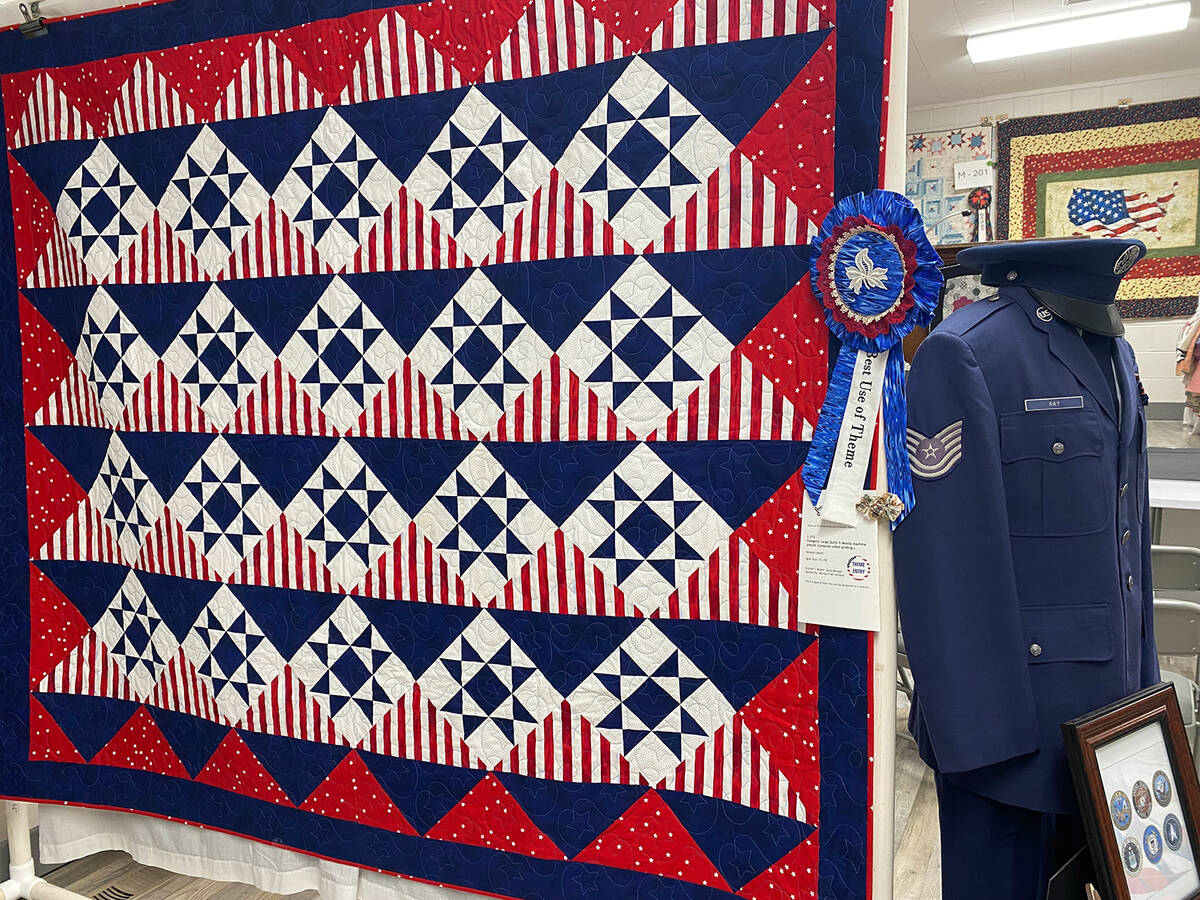 The Pins and Needles Quilt Show theme this year was American Pride and this quilt titled "Nevad ...