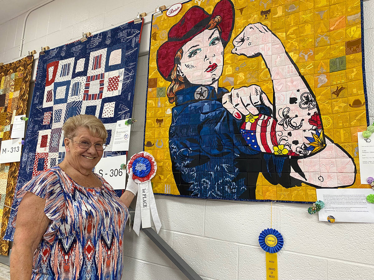 Rosemarie Gotowicki won 1st place in the other quilts category for her piece "Rosie", which als ...