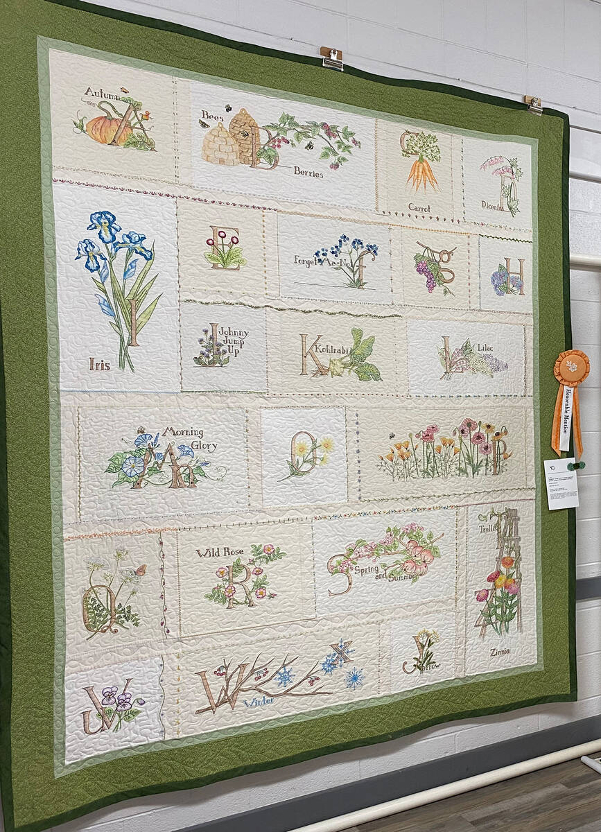 Titled "Garden Alphabet", this quilt by Jeannie Kay took home the Viewer's Choice Award at the ...