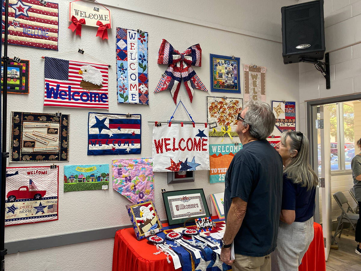 As attendees entered the Bob Rudd Community Center for the Pins and Needles Quilt Show, they we ...