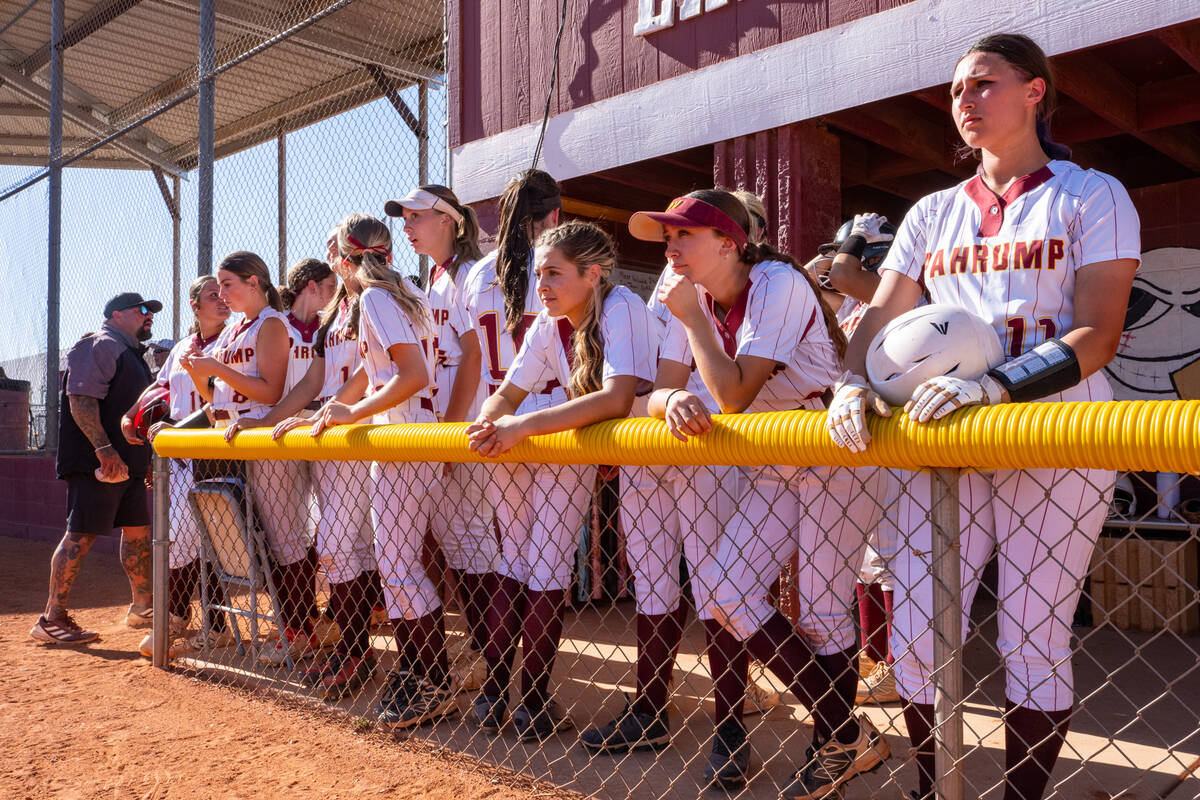 The Pahrump Valley High School girls softball program held their last regular season home game ...