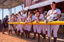 The Pahrump Valley High School girls softball program held their last regular season home game ...