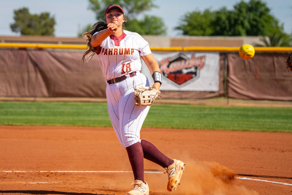 Pahrump Valley High School junior Evalenne Armendariz pitched three shutout innings against The ...