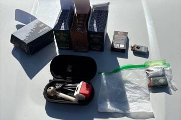 The Nye County Sheriff's Office said they seized approximately 11.68 grams of presumptively pos ...
