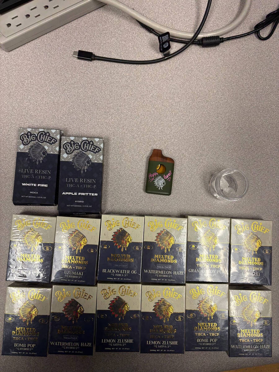 “Investigators believe these vape pens have been distributed at Pahrump Valley High School, r ...