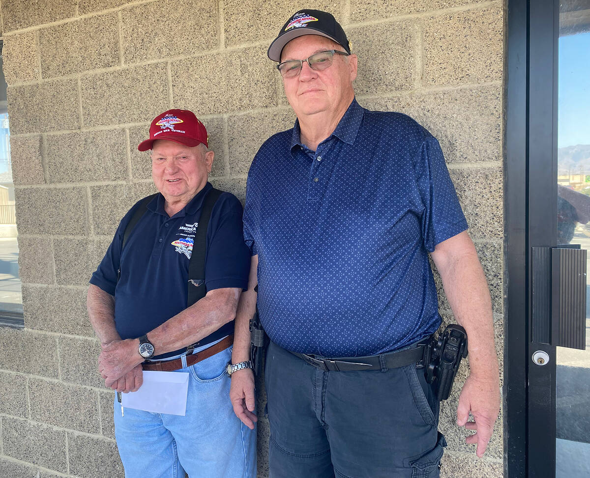 Mahlon Broadwater, left, and son-in-law Donald Western, were able to experience an Honor Flight ...