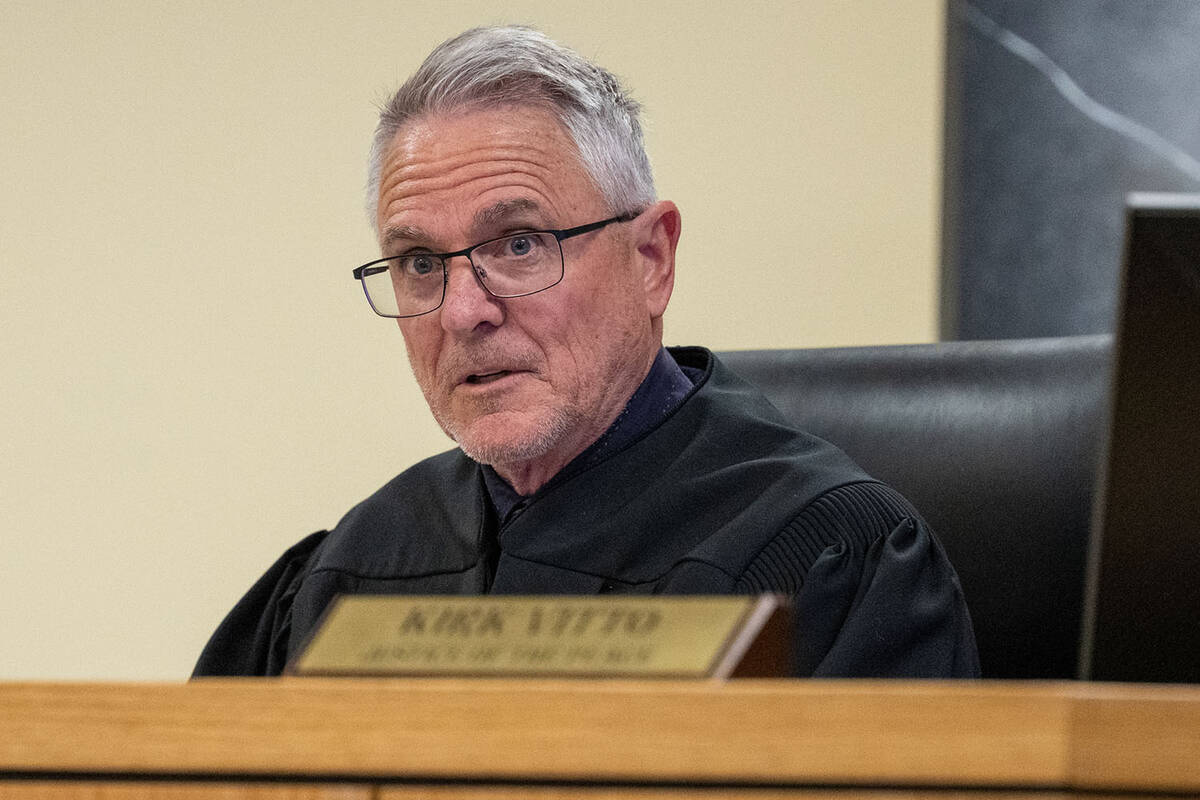 Pahrump Justice of the Peace Kirk Vitto presided over William “Bill” Carns’ short status ...