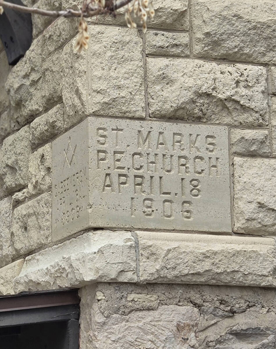 The cornerstone of St. Mark's P.E. Church in Tonopah was placed on April 18, 1906 and 120 years ...