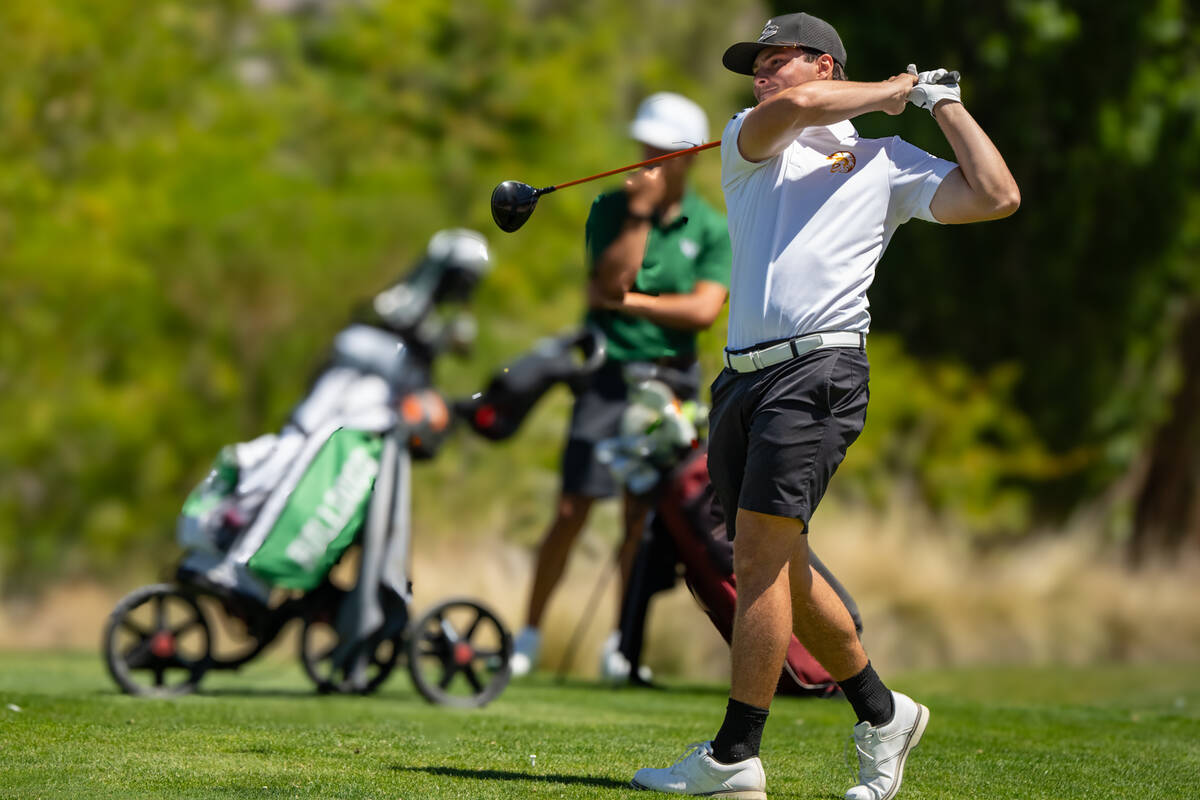 Pahrump Valley High School boys golf junior Aaron Rily finished the tournament ranked eighth ov ...