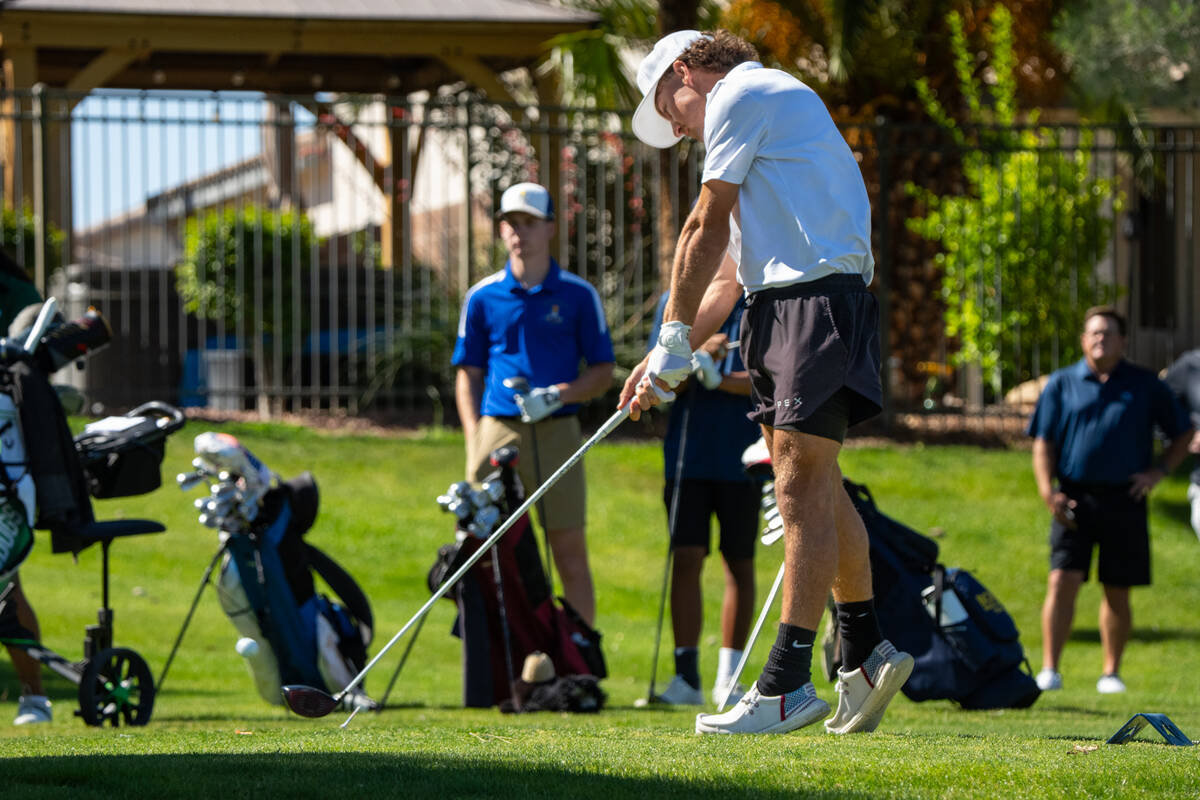 Pahrump Valley High School boys golf junior Travis Floyd finished the Class 3A Southern Regiona ...