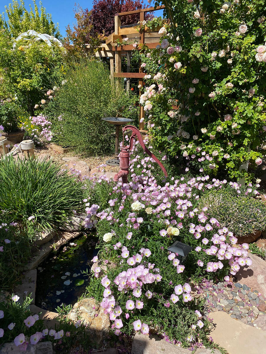 A profusion of flowers greeted Landscape Tour attendees at site four, where a boardwalk-style p ...