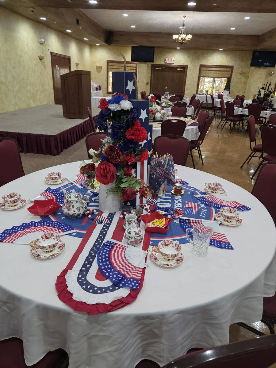 The decorated tables at the Annual Conservative Women's Tea competed in three categories: patri ...