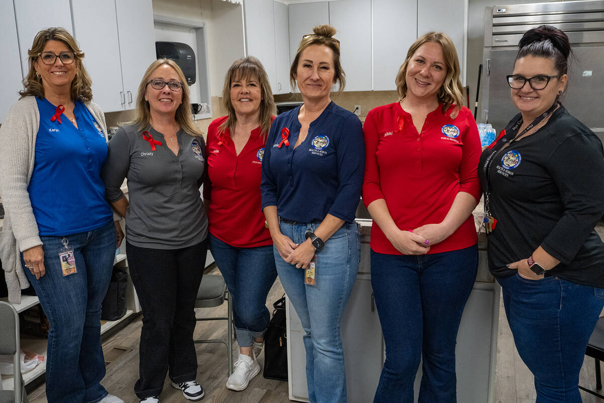 Nye County Health and Human Services Director Karyn Smith, left, was very proud of her HHS team ...