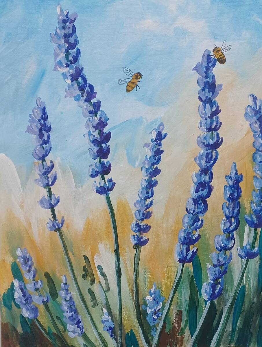 Two floral paintings to create this month with the step-by-step instruction from Laurie McCasli ...