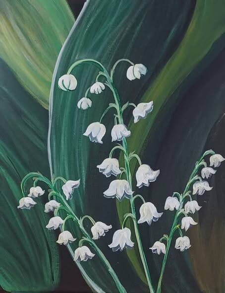 Two floral paintings to create this month with the step-by-step instruction from Laurie McCasli ...