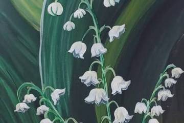 Two floral paintings to create this month with the step-by-step instruction from Laurie McCasli ...