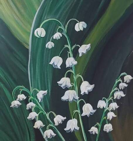 Two floral paintings to create this month with the step-by-step instruction from Laurie McCasli ...
