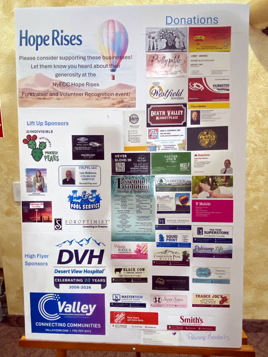 There were many donors and sponsors who contributed to this year's Hope Rises Volunteer Recogni ...