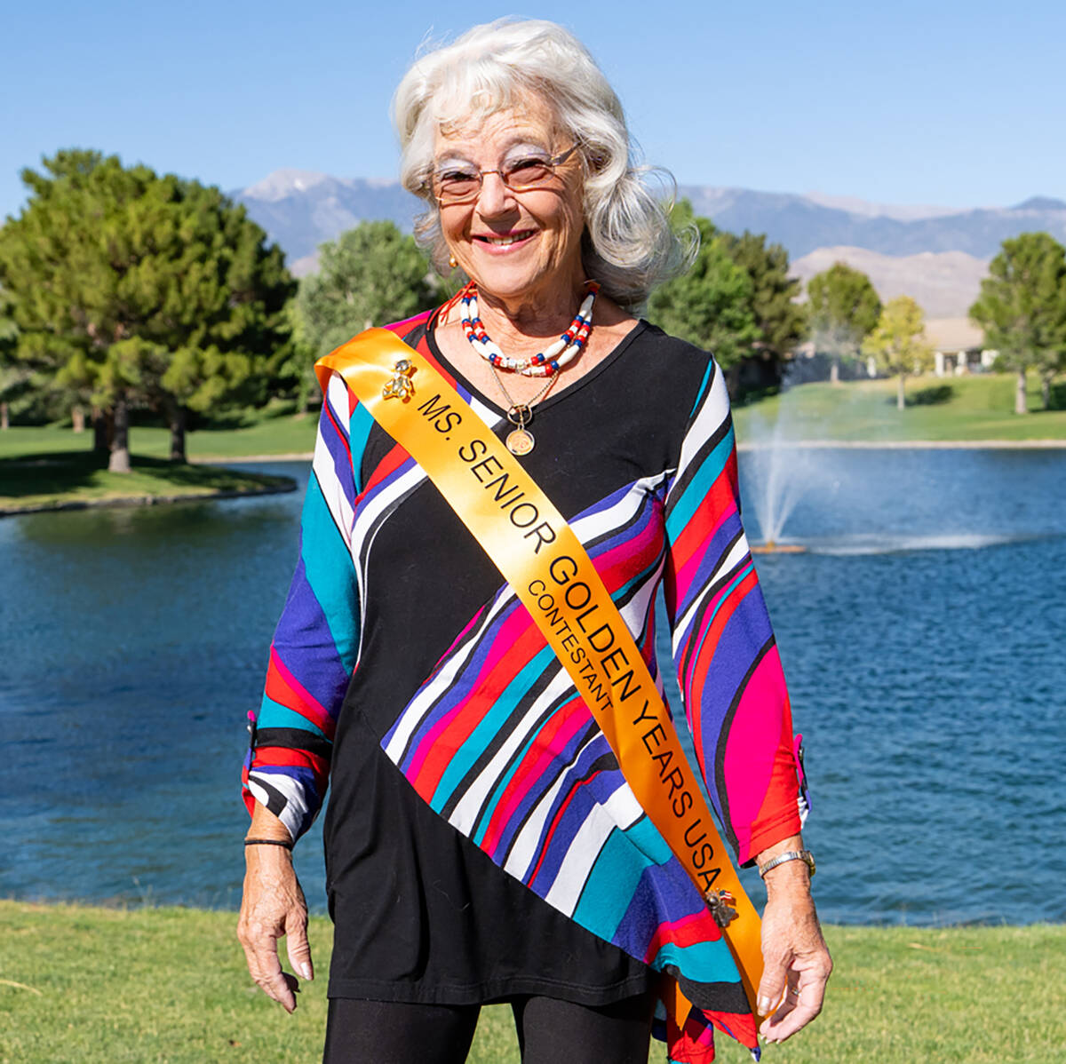 Ms. Senior Golden Years 2026 contestant Nancy Simonsen. (John Clausen/Pahrump Valley Times)