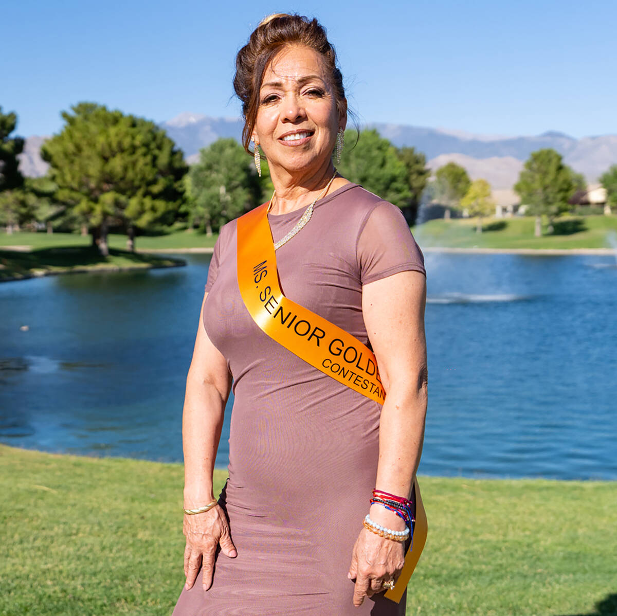 Ms. Senior Golden Years 2026 contestant Maria Sanders. (John Clausen/Pahrump Valley Times)
