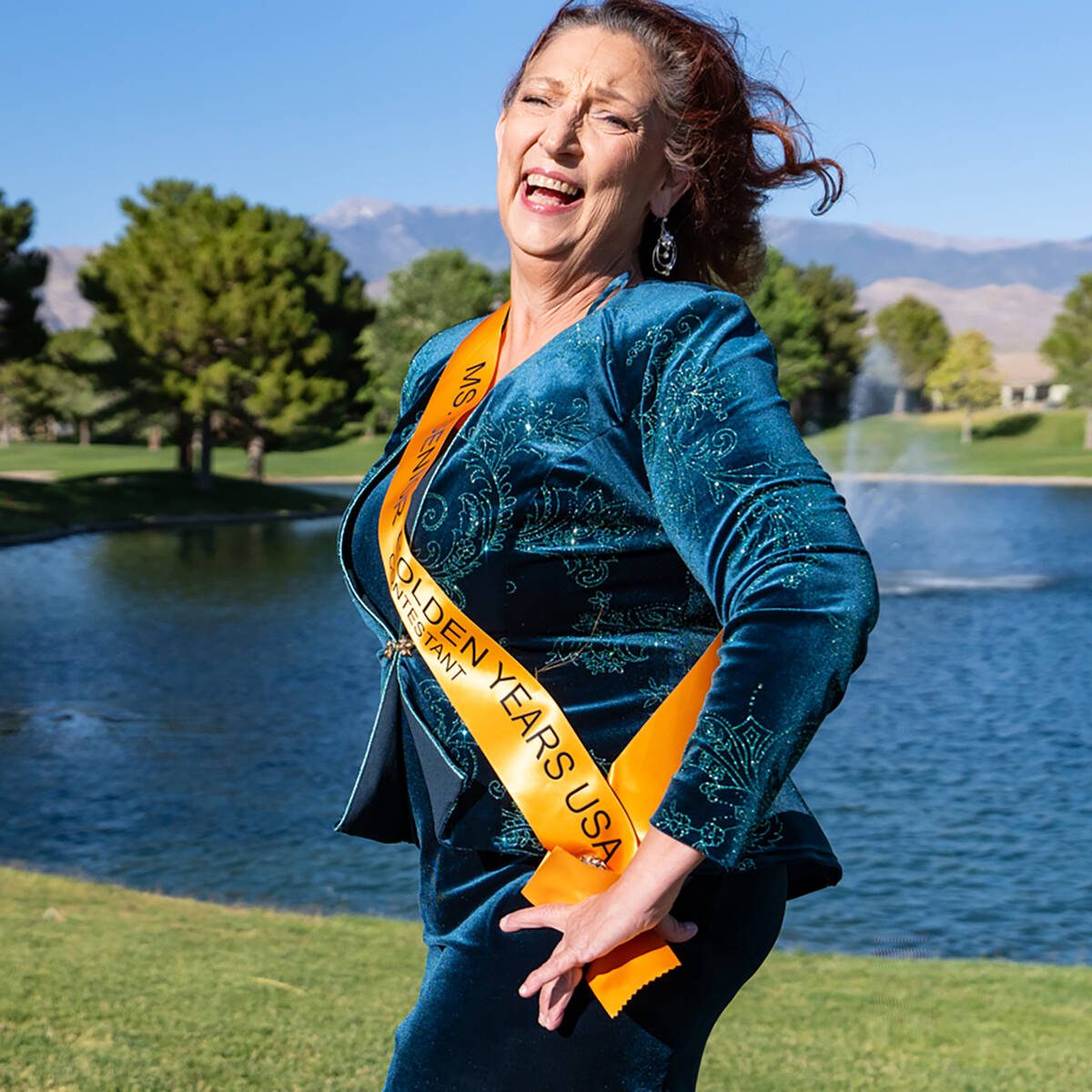 Ms. Senior Golden Years 2026 contestant Denise Gohlson. (John Clausen/Pahrump Valley Times)