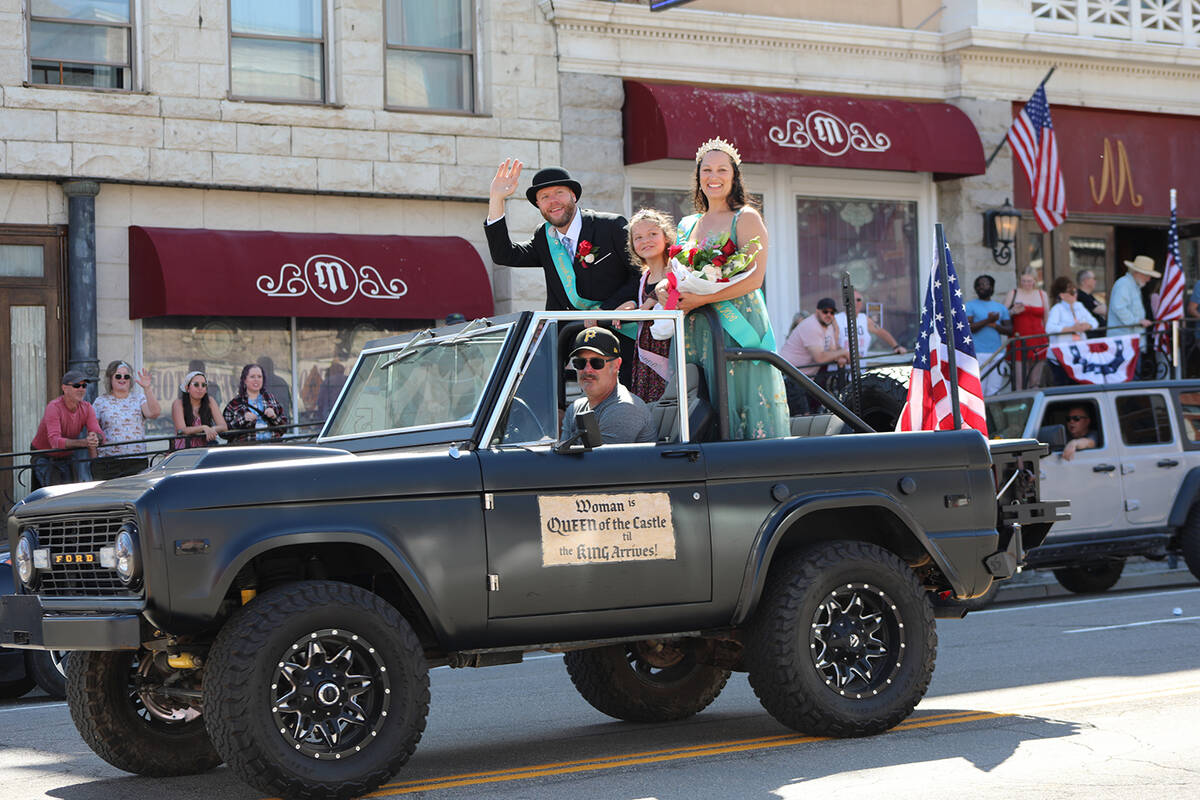Jim Butler Days King and Queen Marc and Tiffany Grigory and Little Miss Tonopah Laurali Nichols ...