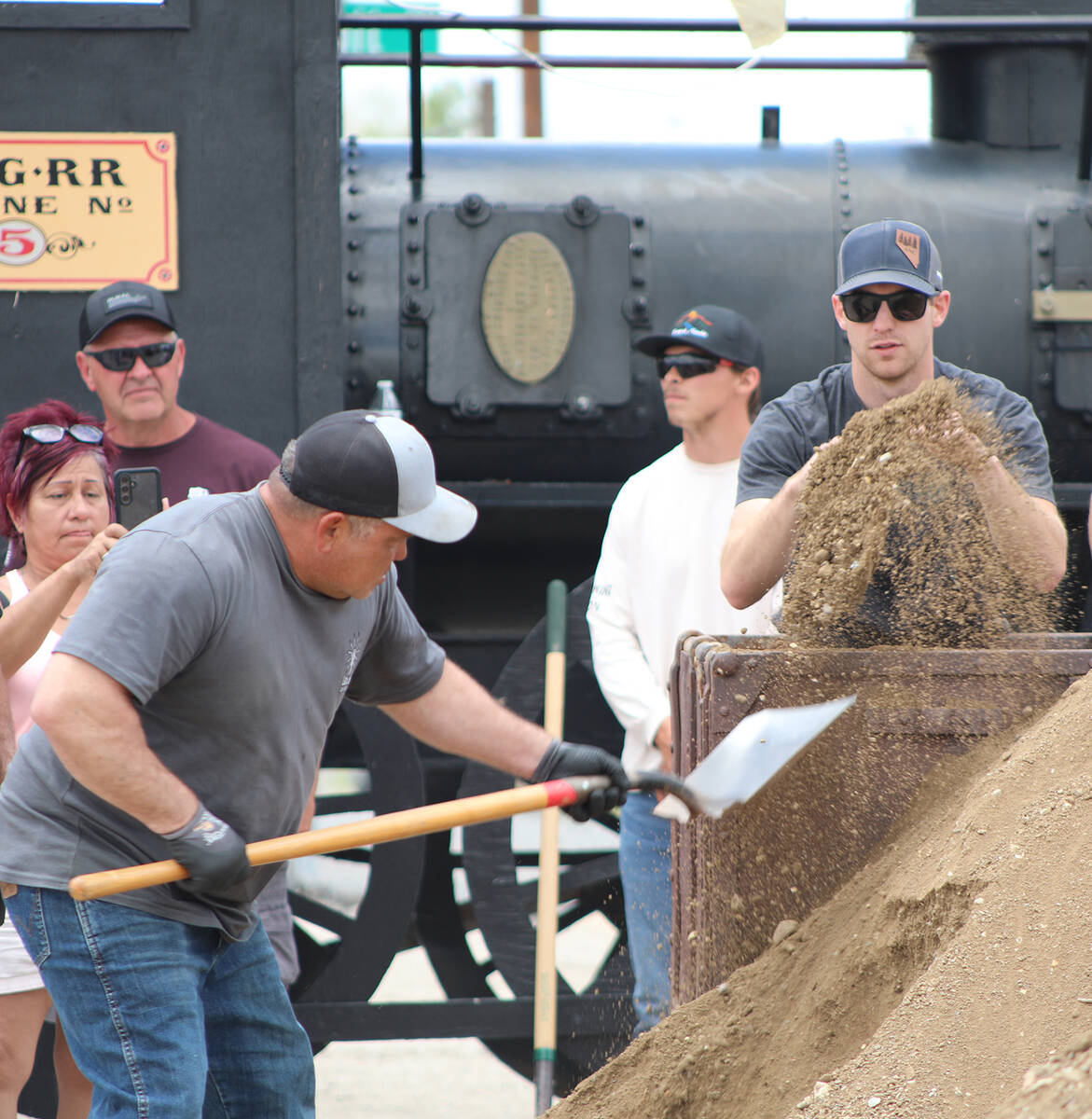 Mucking is one of the categories of competition in the Nevada State Mining Championship, requir ...