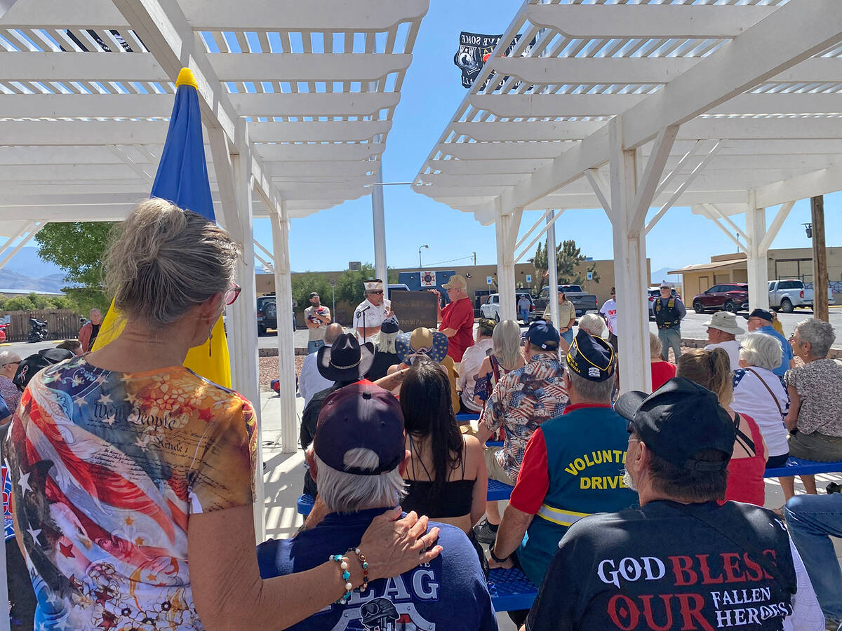 The pavilion under which the VFW Post #10054 hosts is ceremonies has officially been dedicated ...
