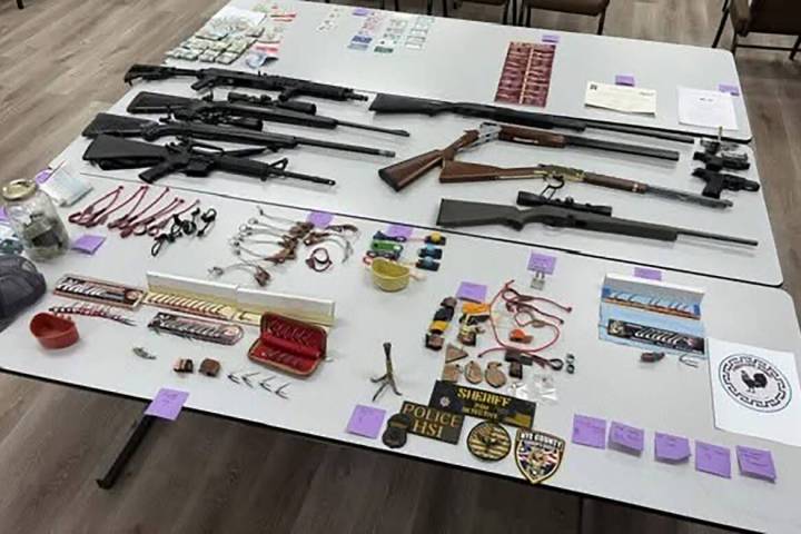 Over 400 birds, 11 firearms and cockfighting implements were some of the items authorities seiz ...