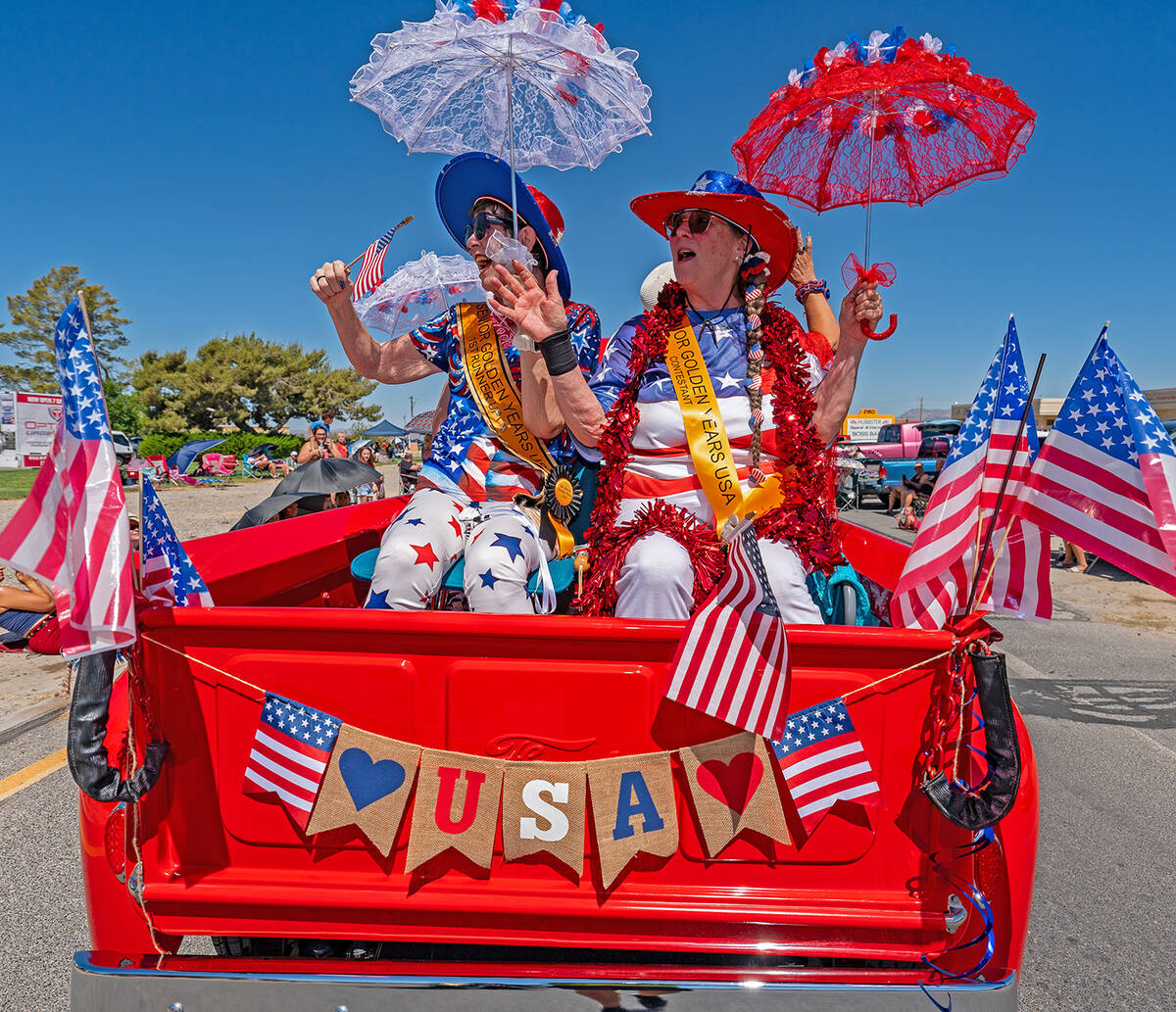 The Fourth of July Parade in Pahrump regularly attracts patriotic entries, such as this one fro ...
