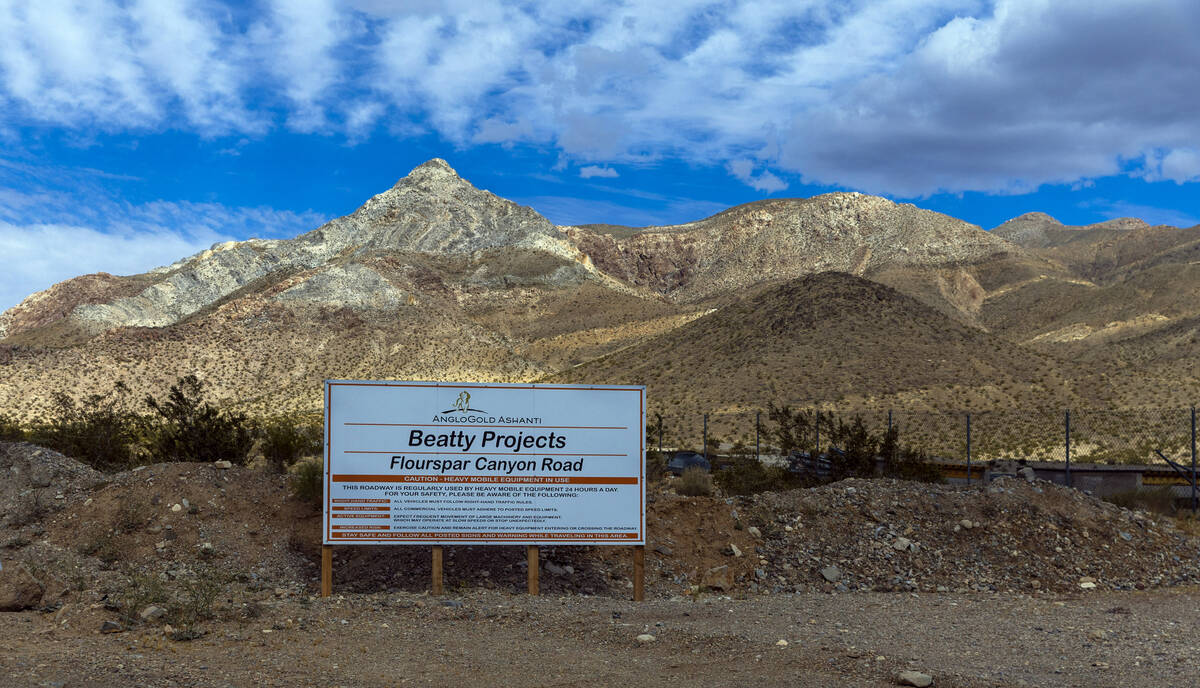 An AngloGold Ashanti sign marks the entry to what will be the Arthur mine area if exploration i ...