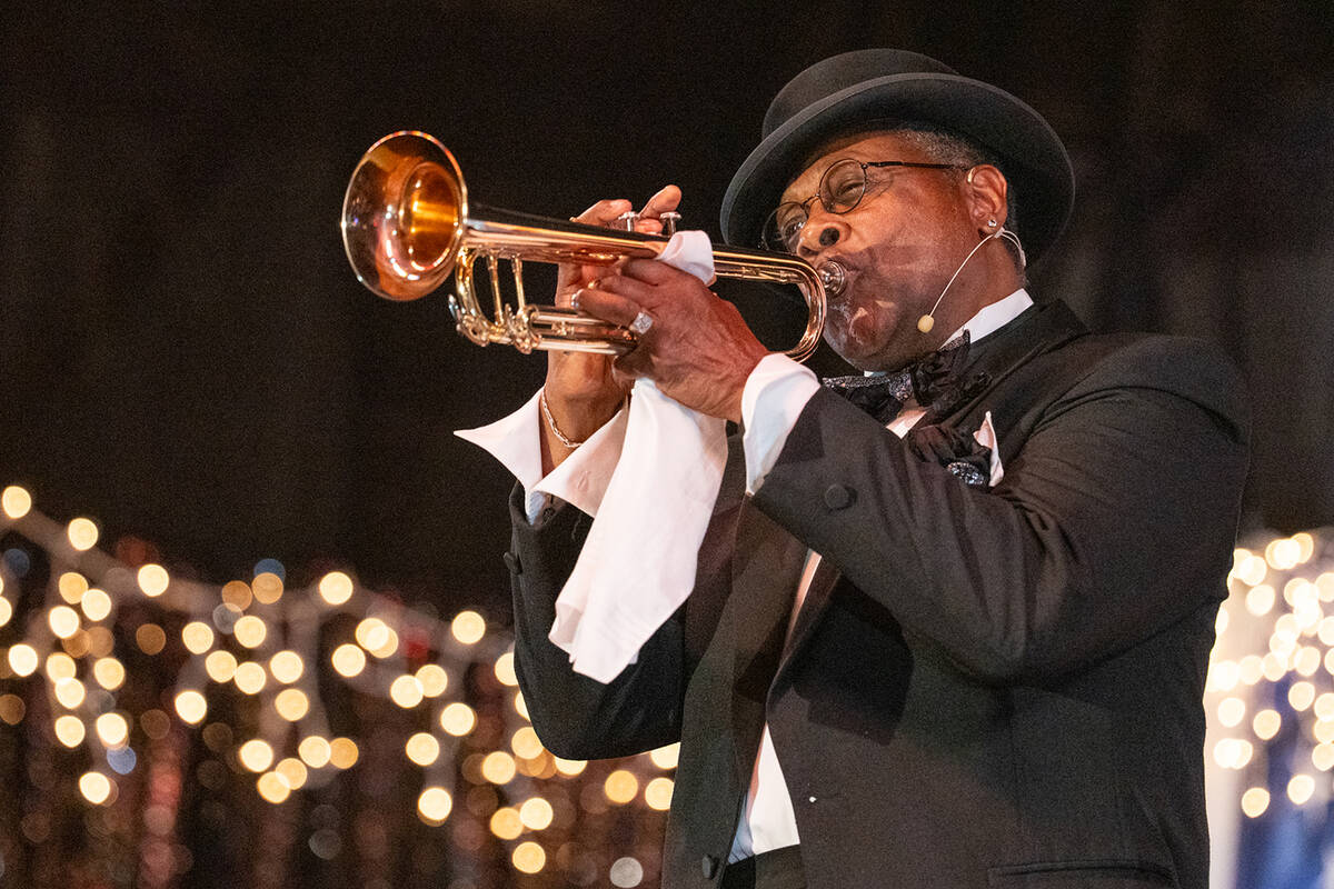 Willy Jones, husband of former Ms. Senior Golden Years Queen Althea P. Jones, performs at the 2 ...