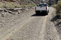 Lower Wildrose Road has reopened as an unpaved route. The new road seen in this photo shows it ...