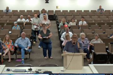 The Nye County Commission opened a public hearing on a bill to abolish the elected public admin ...