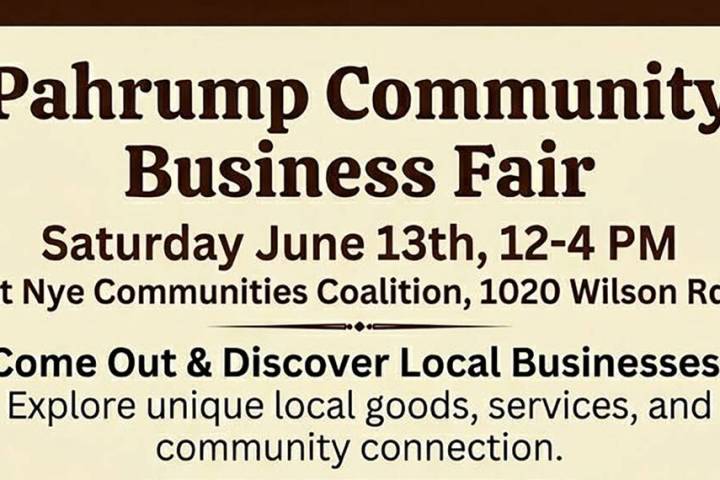 The free-to-attend Pahrump Community Business Fair will feature 64 local businesses and nonprof ...