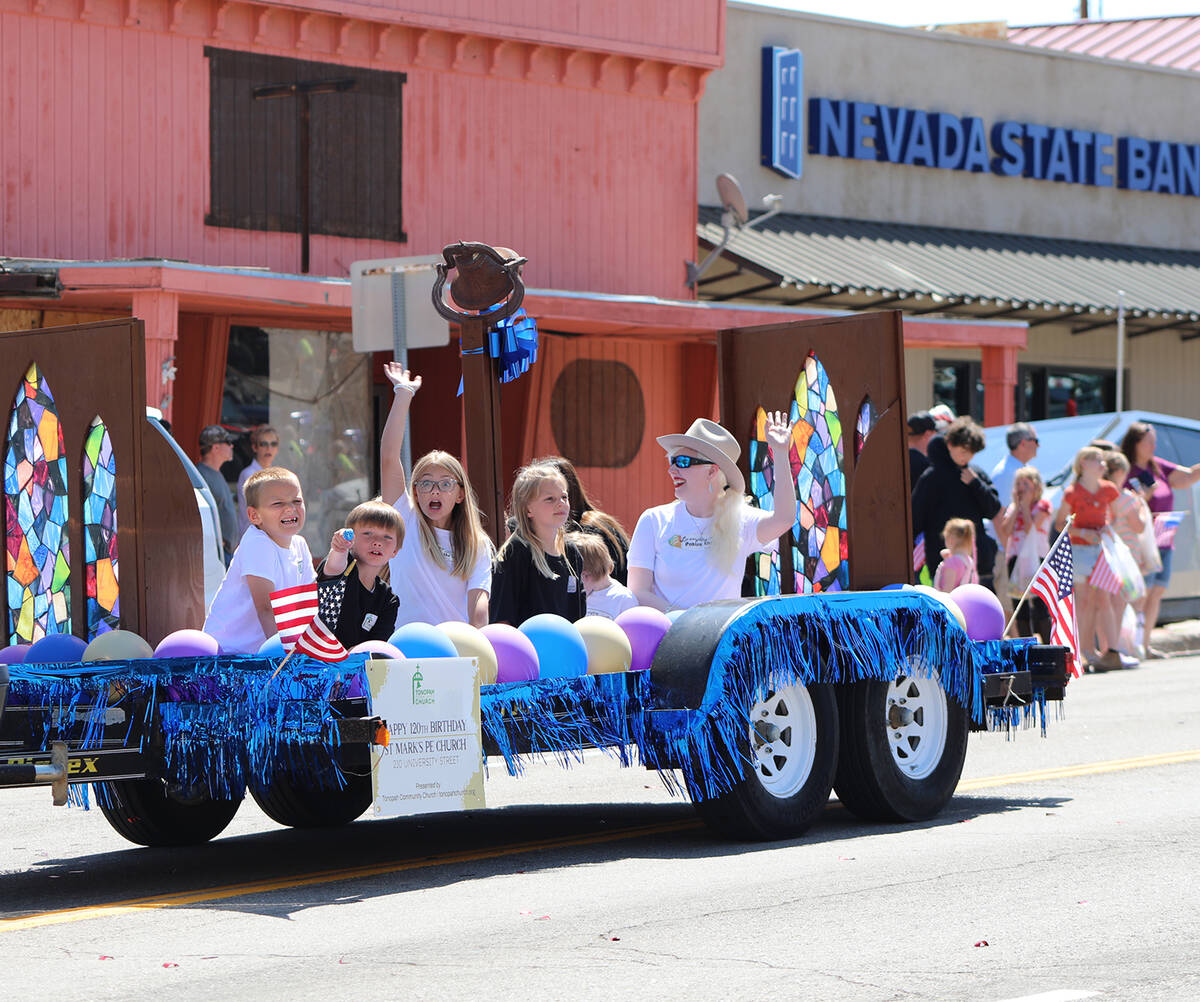 Tonopah Community Church promoted its St. Mark's Church Open House at the Jim Butler Days Parad ...
