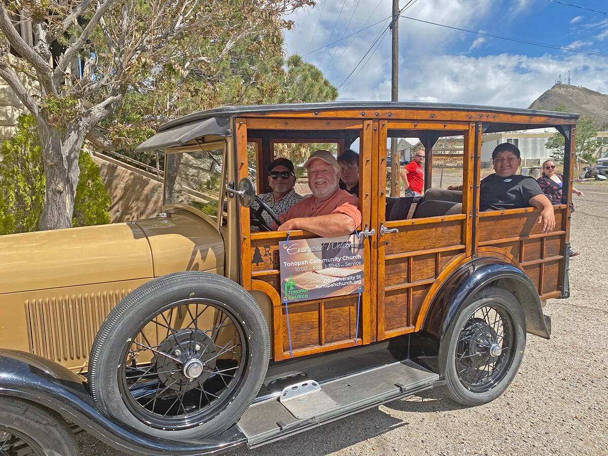 Tonopah Community Church Pastor Jim Galli was giving rides to attendees of the St. Mark's Churc ...