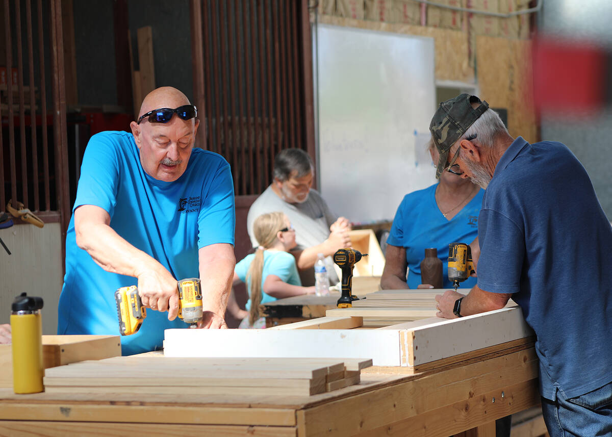 The barn in which the Nye County Sleep in Heavenly Peace Community Bed Builds are regularly hel ...