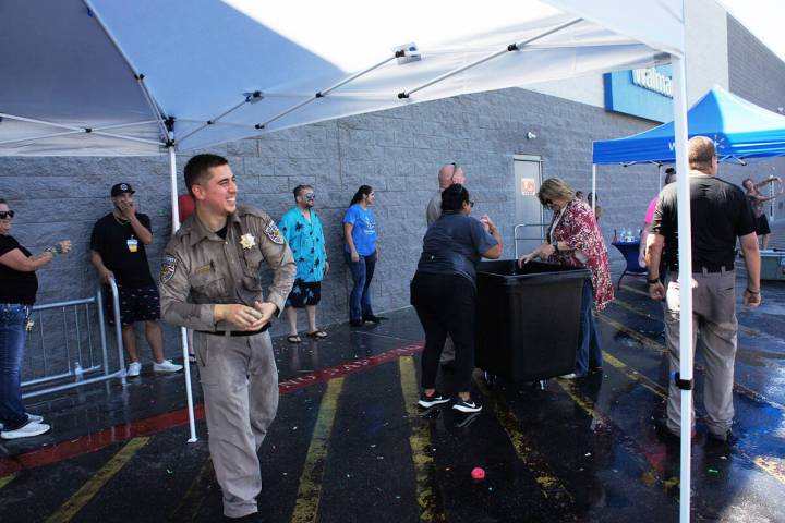 Local Walmart management and the Nye County Sheriff’s Office teamed up on Wednesday, June 17, ...